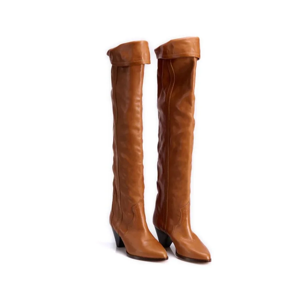 Isabel Marant Remko Over The Knee Western Boots Size EU 36 US 6
